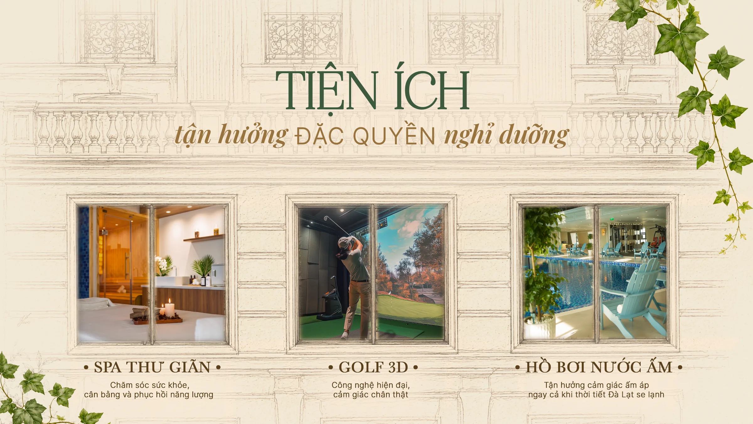 Tiện ích · đặc quyền nghỉ dưỡng trong tầm tay